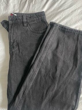 Empyre Girls Black Washed Wide Leg Baggy Skater Jeans